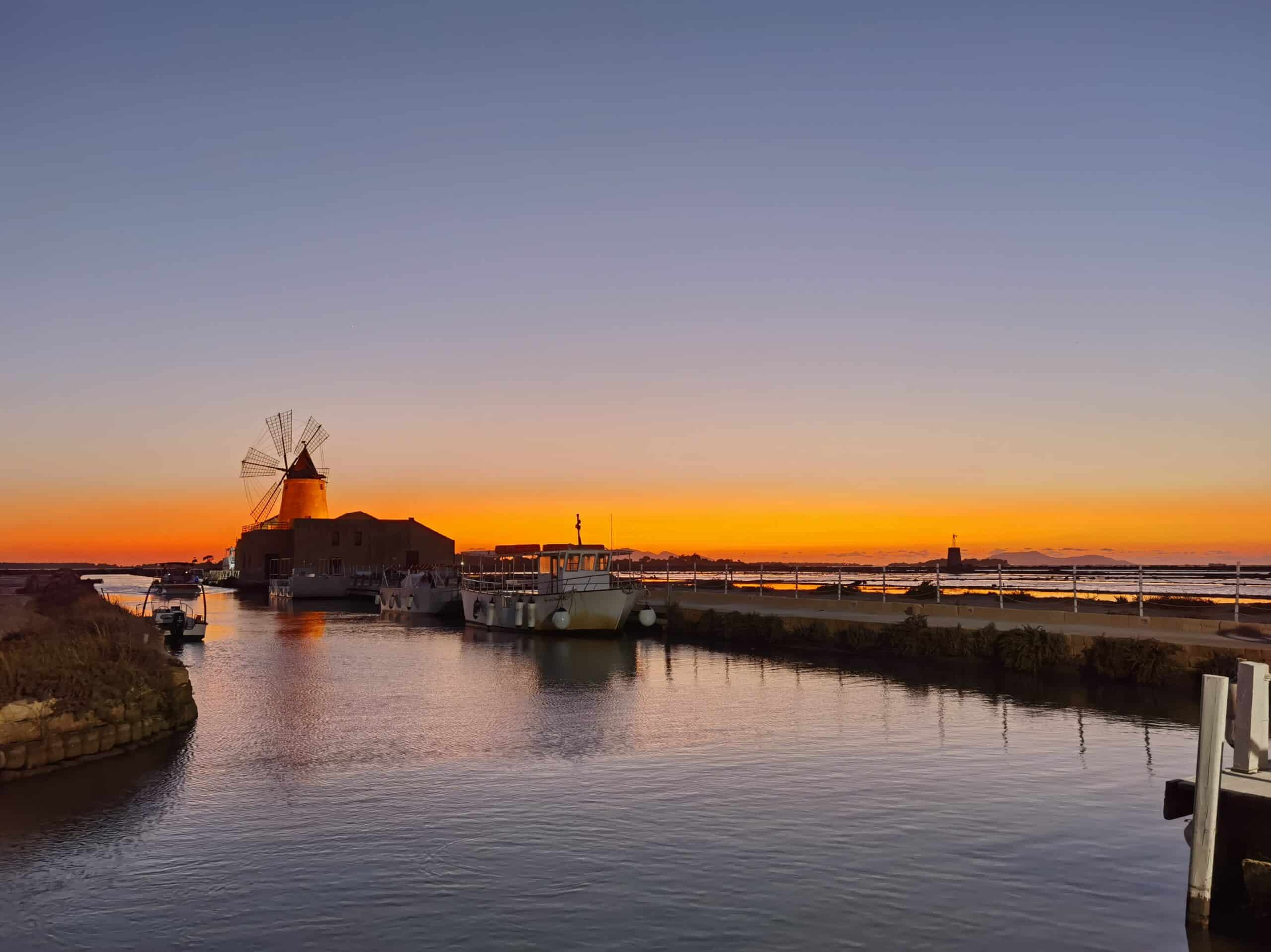 Saline di Marsala con Mulino